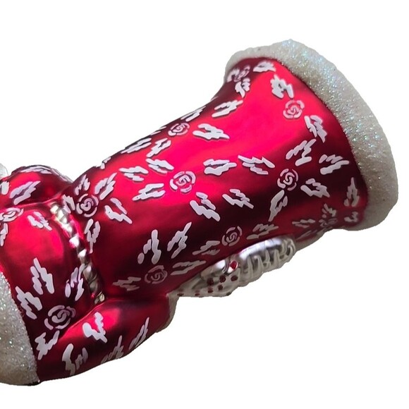 SCF Santa Christmas Ornament Season of Canon Falls Glass Ornament Vintage 6.5" - Picture 3 of 7